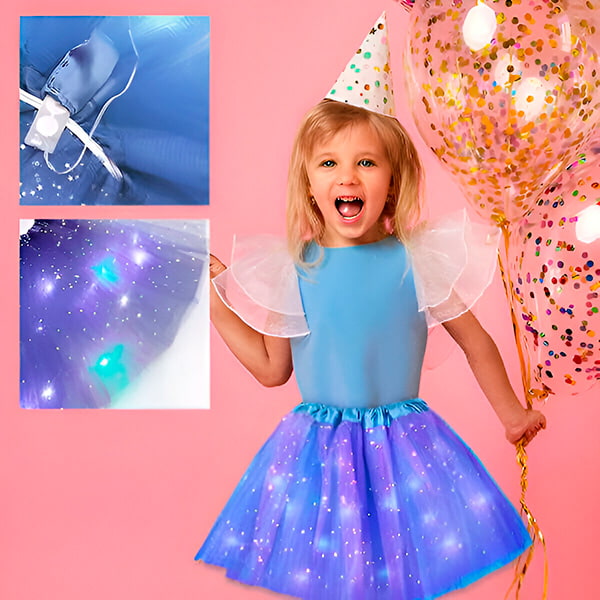 Saia brilhante com LED PRINCESS