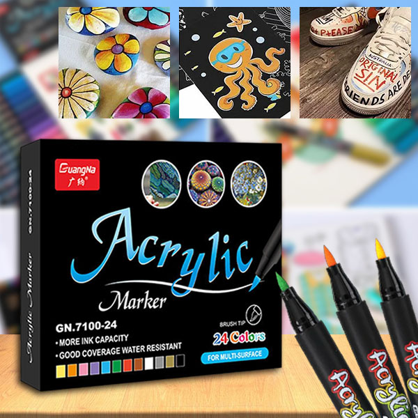Conjunto de 12 Marcadores Acrílicos | ACRYLICPENS