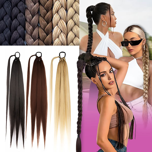 Extensão de cabelo para trança - 65 cm, resistente ao calor, elástico | BRAIDELLA