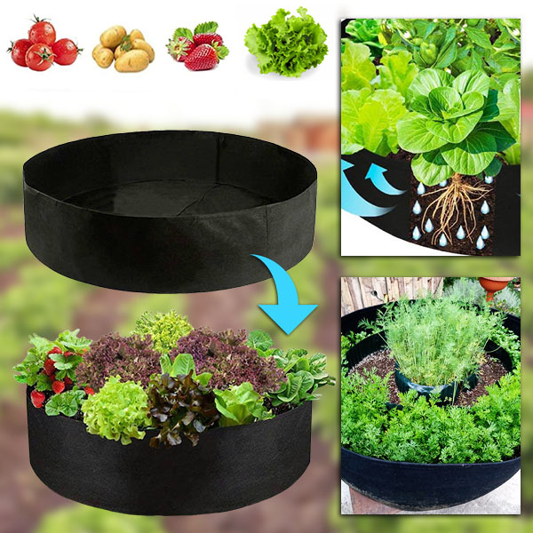 Canteiro elevado em tecido - 90 x 30 cm, feltro respirável | PLANTIE
