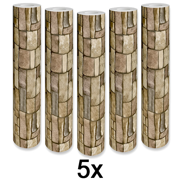 5x Painel de Parede 3D Adesivo Tijolo | WALLCORWRAP