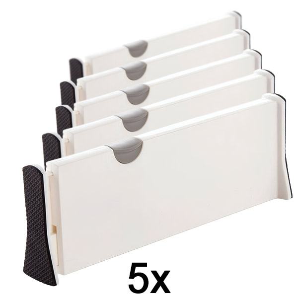 5x Divisor Ajustável para Gavetas e Prateleiras | DIVISERINO