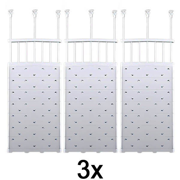 3x Prateleira Extensível Sob Pressão (48-80 cm, Sem Furar) | SHELFEXPEND