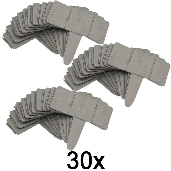 3x Bordas de jardim estilo pedra (10 Unid.) | MINIFENCE