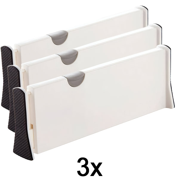 3x Divisor Ajustável para Gavetas e Prateleiras | DIVISERINO
