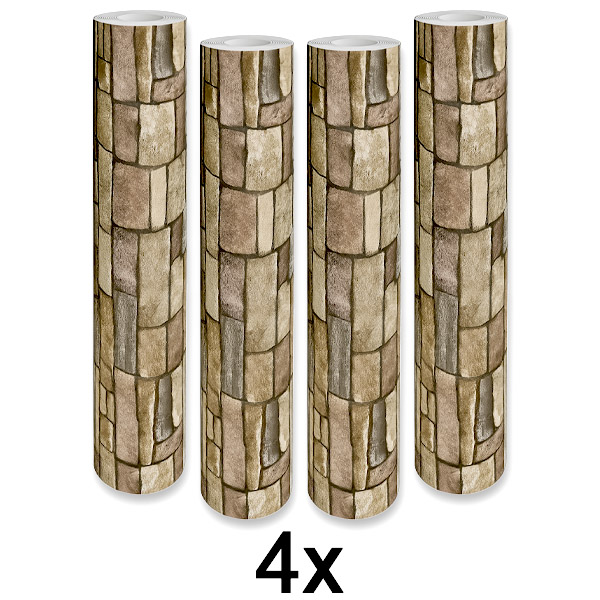 4x Painel de Parede 3D Adesivo Tijolo | WALLCORWRAP