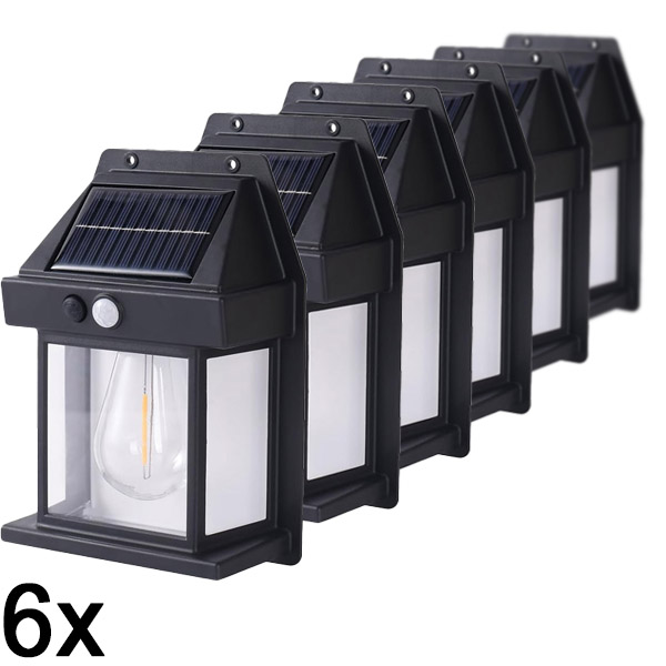 6x Luz solar para exterior – não necessita de cablagem | FLUXLAMP