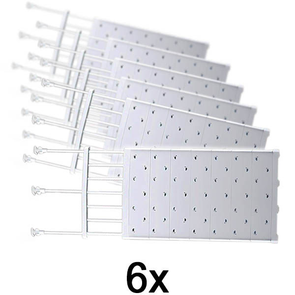 6x Prateleira Extensível Sob Pressão (48-80 cm, Sem Furar) | SHELFEXPEND