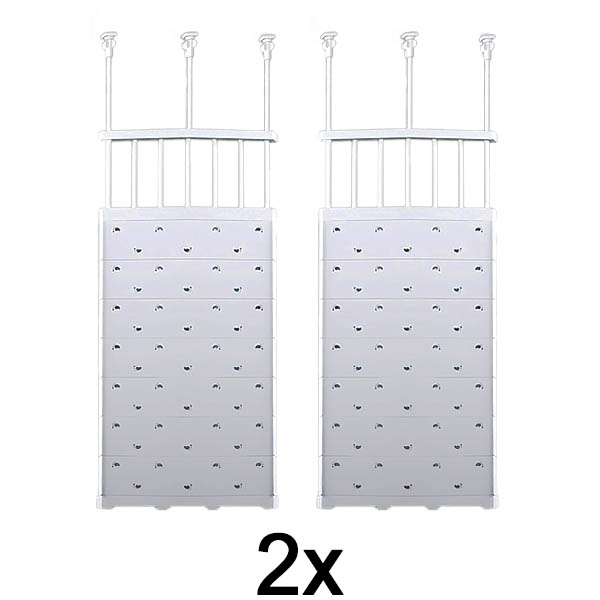 2x Prateleira Extensível Sob Pressão (48-80 cm, Sem Furar) | SHELFEXPEND