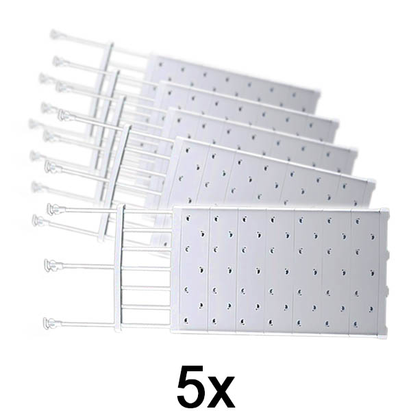 5x Prateleira Extensível Sob Pressão (48-80 cm, Sem Furar) | SHELFEXPEND
