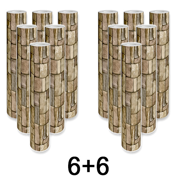 6x 1+1 GRÁTIS Painel de Parede 3D Adesivo Tijolo | WALLCORWRAP