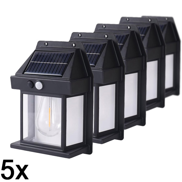 5x Luz solar para exterior – não necessita de cablagem | FLUXLAMP