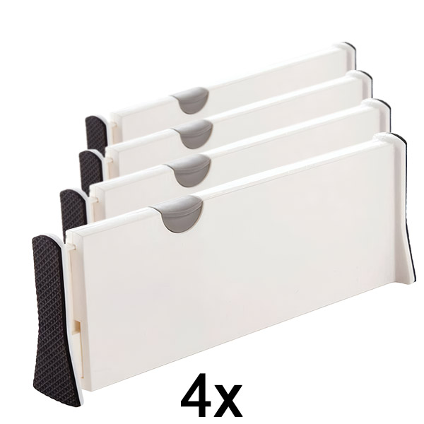 4x Divisor Ajustável para Gavetas e Prateleiras | DIVISERINO