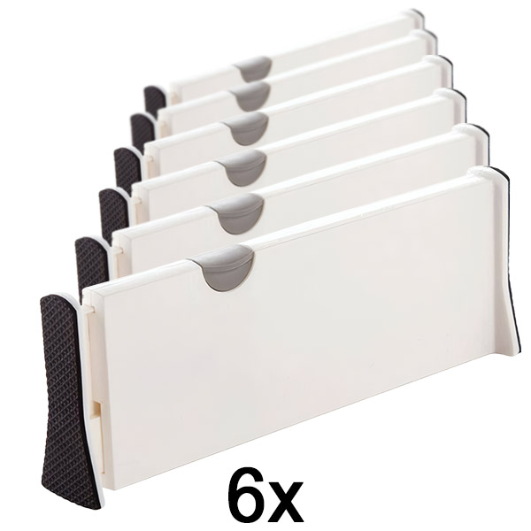 6x Divisor Ajustável para Gavetas e Prateleiras | DIVISERINO