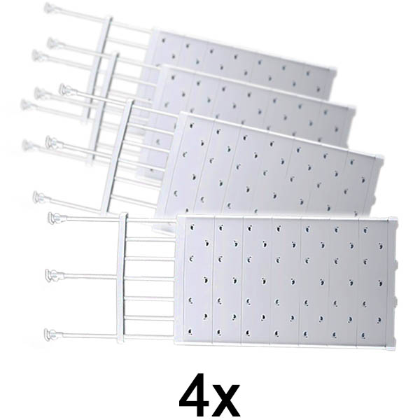 4x Prateleira Extensível Sob Pressão (48-80 cm, Sem Furar) | SHELFEXPEND