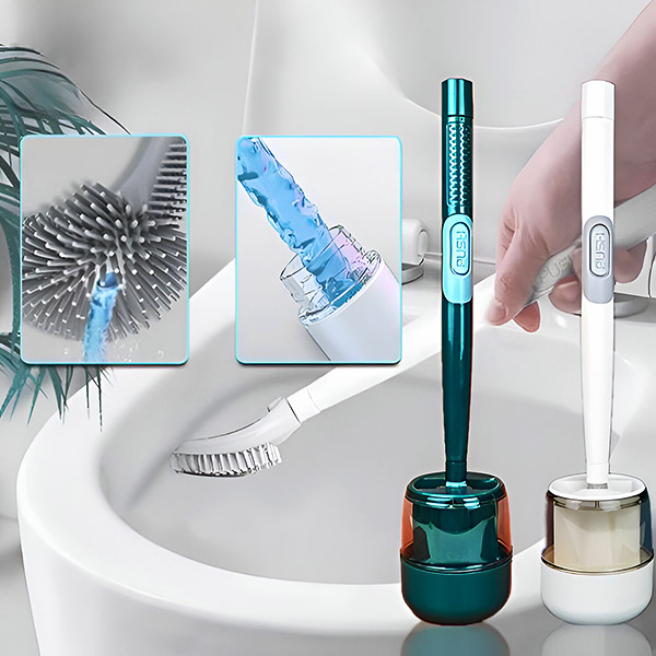 Escova para sanita + dispensador de limpeza - Silicone, 360° | FLUSHBRUSH