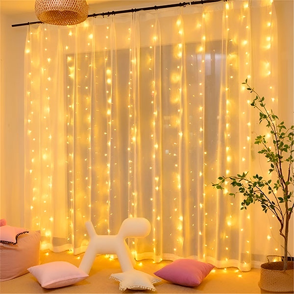 Cortina de luzes LED de Natal - | CURLIGHT